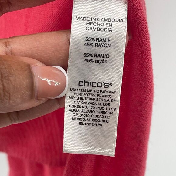 Chico’s Yelena Convertible Open Front Tie Cardigan Sweater Size 2, Large, NWT - Picture 7 of 11